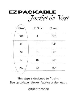 TKEQ "EZ" Packable Down Jacket - LIBERTY - Vision Saddlery