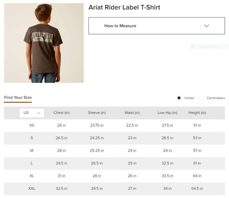 Ariat Boys TShirt - Vision Saddlery