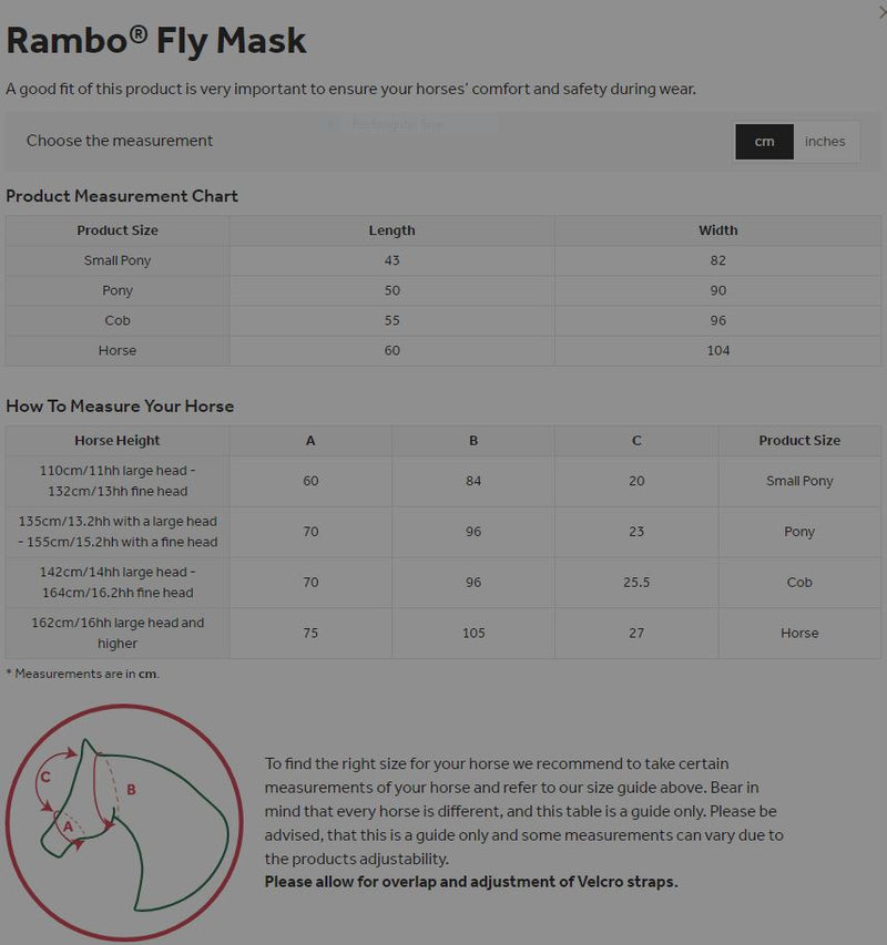Rambo Plus Flymask - Vision Saddlery