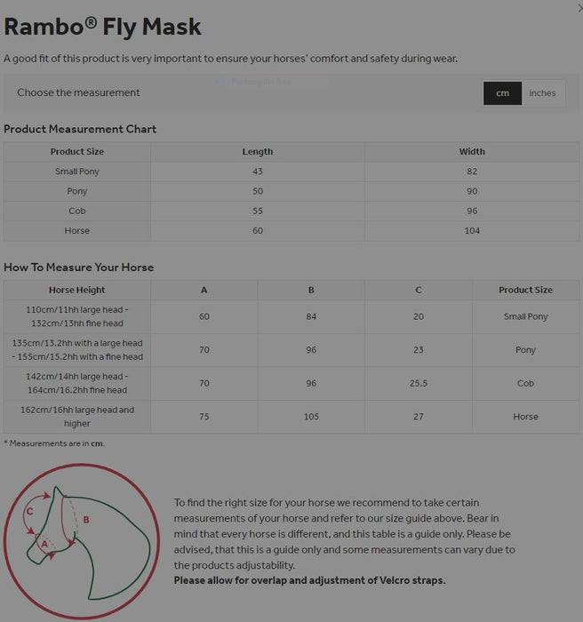 Rambo Plus Flymask - Vision Saddlery