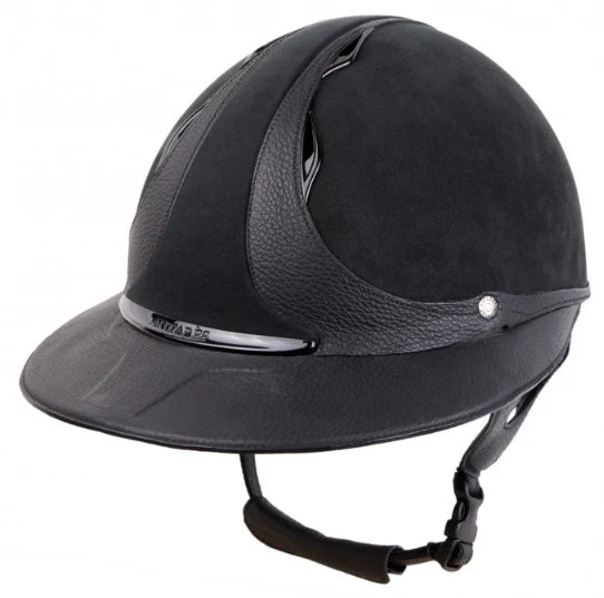 Antares Alcantara Eclipse Helmet - Black - Vision Saddlery
