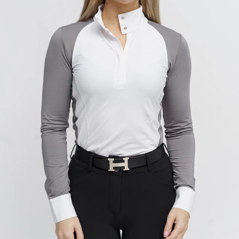 TKEQ SLOAN Long Sleeve Competition Top - OPAL - Vision Saddlery