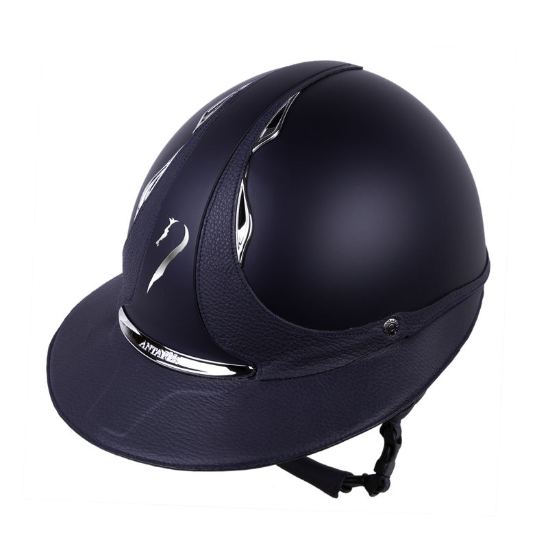 Antares "Galaxy"  Eclipse helmet Black w/Silver - Vision Saddlery