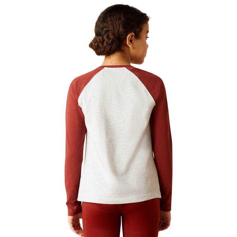 CLEARANCE Ariat Youth "Uni Anime" Long Sleeve Shirt- HEATHER GREY - Vision Saddlery