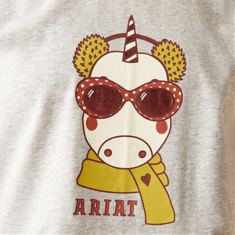 CLEARANCE Ariat Youth "Uni Anime" Long Sleeve Shirt- HEATHER GREY - Vision Saddlery