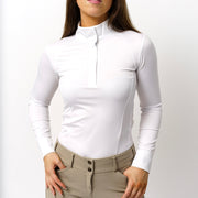 TKEQ 'SKYLAR' Competition Long Sleeve  - White - Vision Saddlery