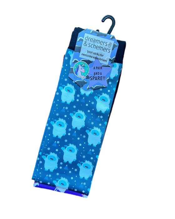 Dreamers & Schemers Boot Sock - Winter Yeti