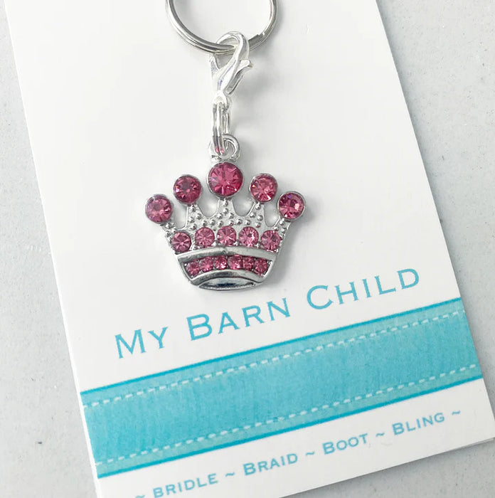 MBC Bridle Charm - PINK BLING CROWN