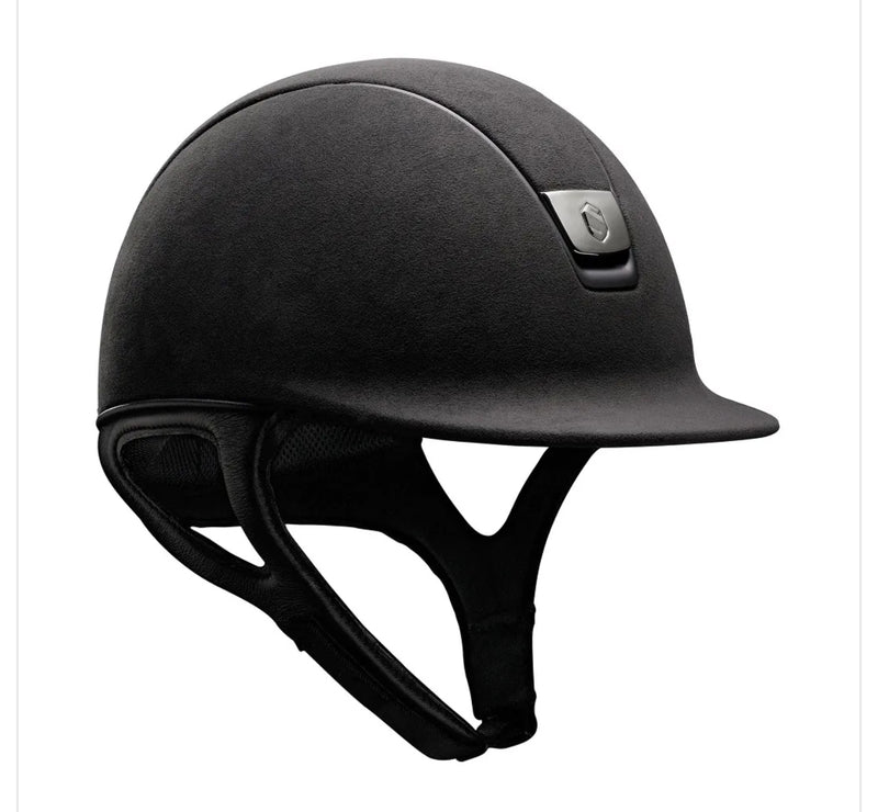 CLEARANCE Samshield Premium 1.0 Helmet, Alcantara Top w/ Matt Black Trim - Vision Saddlery