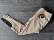 Tailored Sportsman Ladies Tech Light Mid Rise Silicone Knee Breech - TAN - Vision Saddlery
