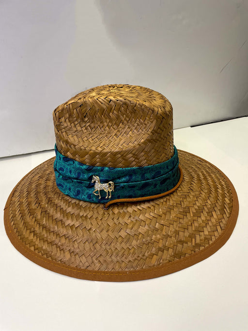 Riata Designs Original Hat - Teal  and Blue Paisley - Vision Saddlery