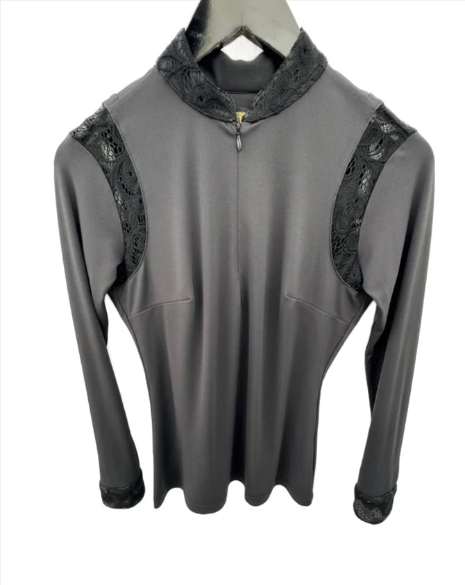 Le Fash Ettie Lace Long Sleeve - BLACK - Vision Saddlery