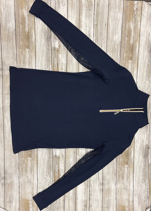 Tailored Sportsman Icefil Long Sleeve- NAVY W/GOLD ZIPPER - Vision Saddlery