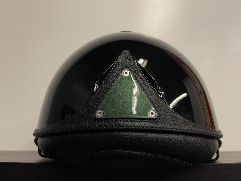 Antares "PREMIUM GLOSSY ECLIPSE" Helmet - BLACK/GREEN - Vision Saddlery