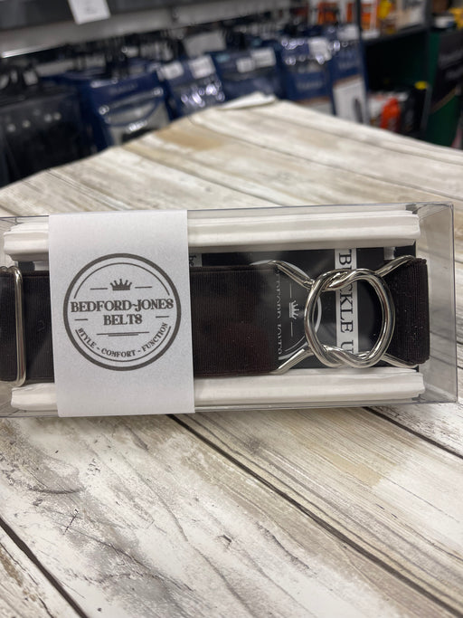 Bedford Jones Belt - Chocolate Brown with Silver Swizzle 1.5" - Vision Saddlery