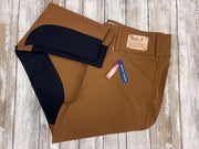 Tailored Sportsman Mid Rise Trophy Front Zip Boot Sock Breech - Vicuna/Black - Vision Saddlery