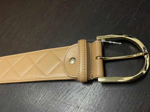 Tailored Sportsman Quilted Belt - CAPUCCINO - Vision Saddlery