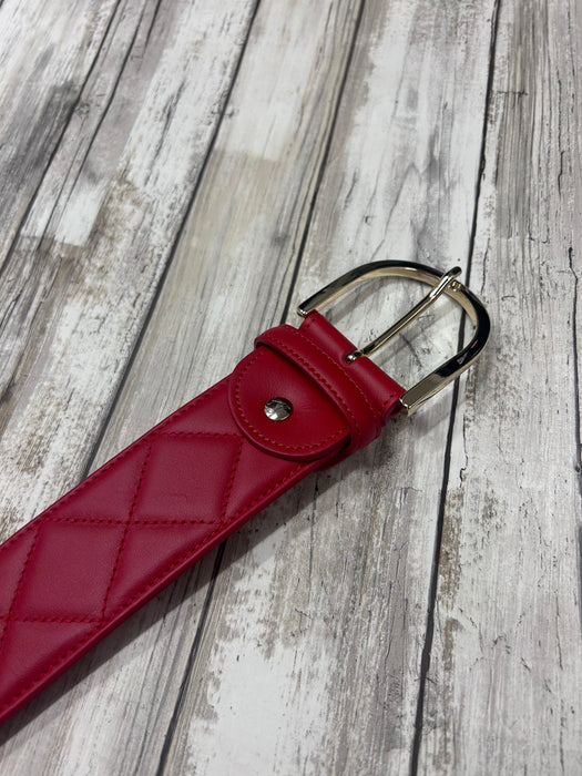 Tailored Sportsman Quilted Belt - Designer Red