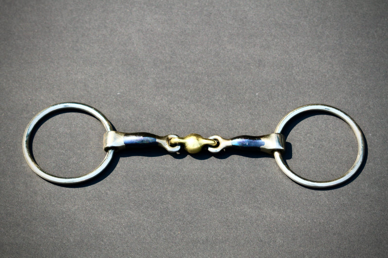 Vision Blue Steel Lozenge Link Loose Ring Snaffle - Vision Saddlery