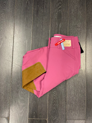 Tailored Sportsman Mid Rise Trophy Hunter Front Zip Boot Sock Breech - Pinkberry/Tan - Vision Saddlery