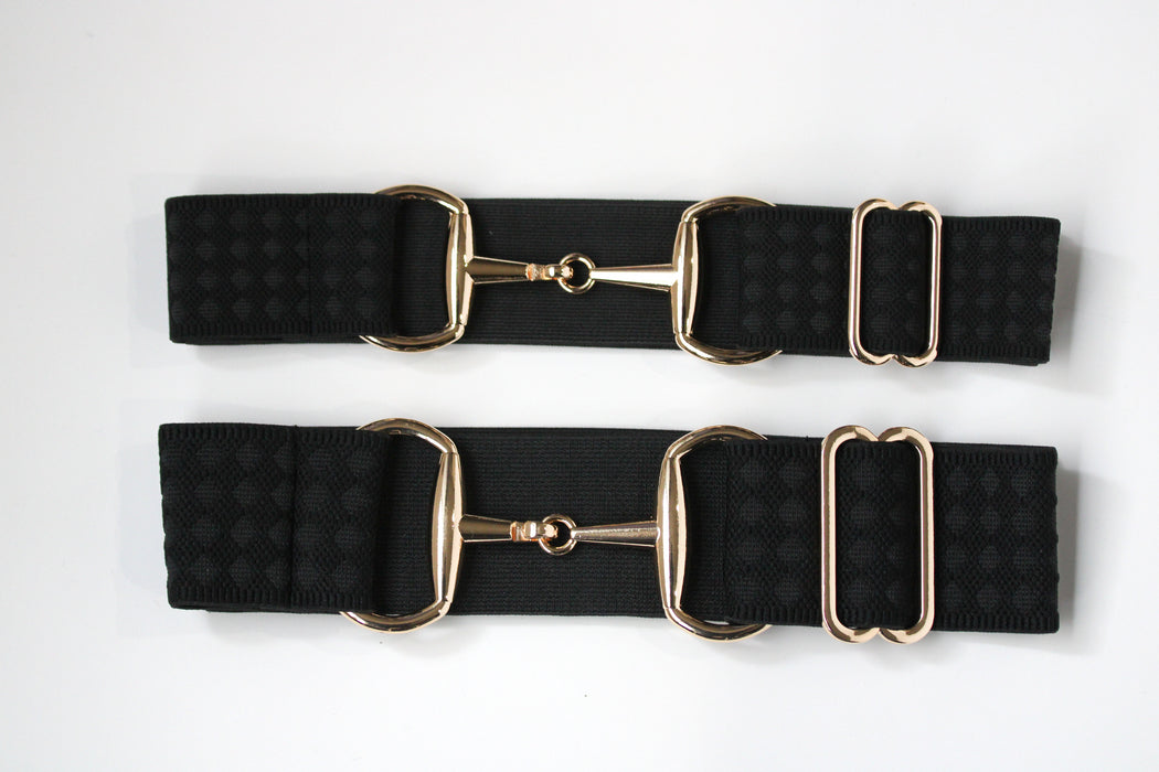 Vision Apparel Bit Belt- Black Diamond/Gold