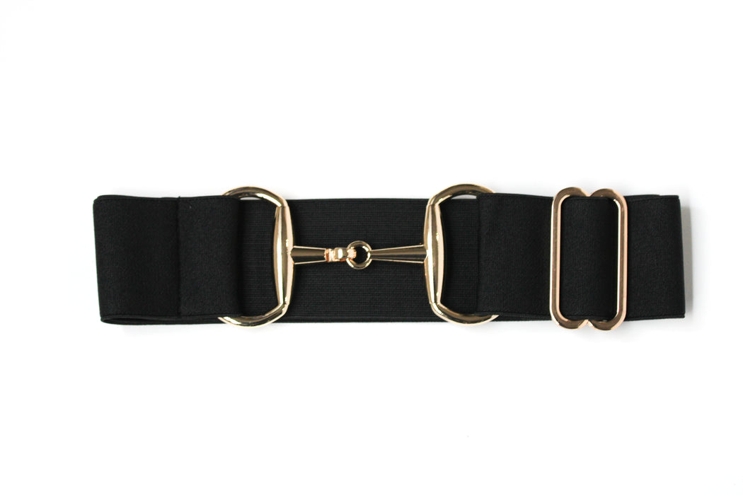 Vision Apparel Bit Belt- Black/Gold