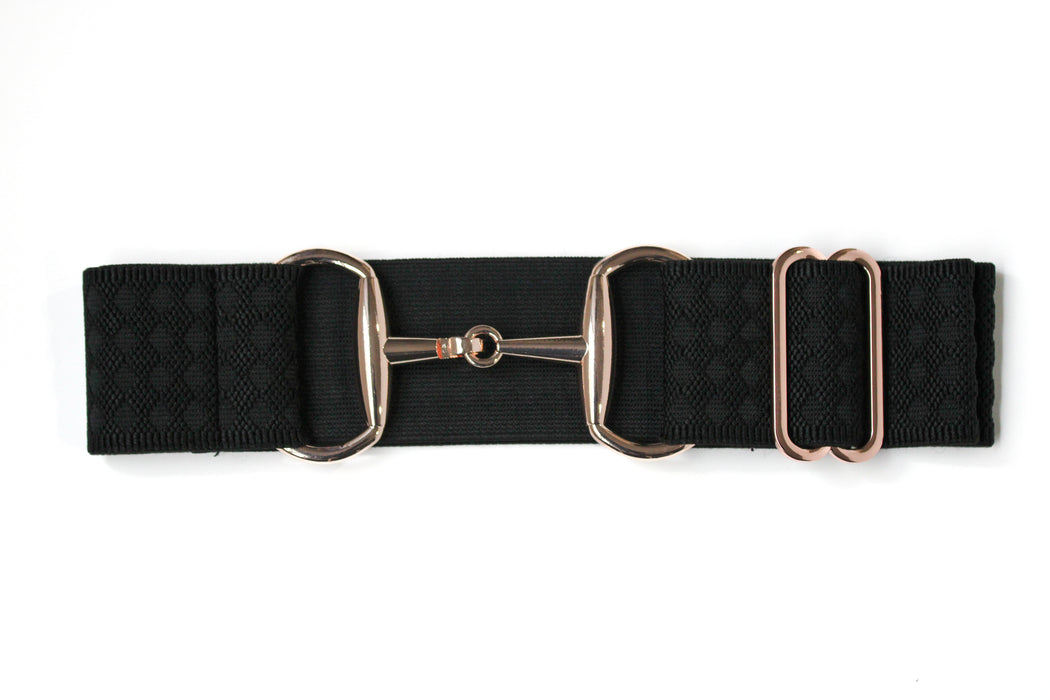 Vision Apparel Bit Belt-Black Diamond/Rose Gold