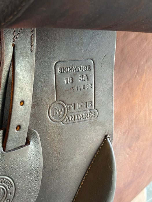 Consignment 18"3A(AN) Signature by Antares Jump Saddle Grain Leather