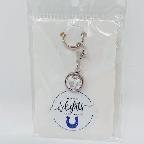 Mane Delights "Solitaire" Bridle Charm - Clear - Vision Saddlery