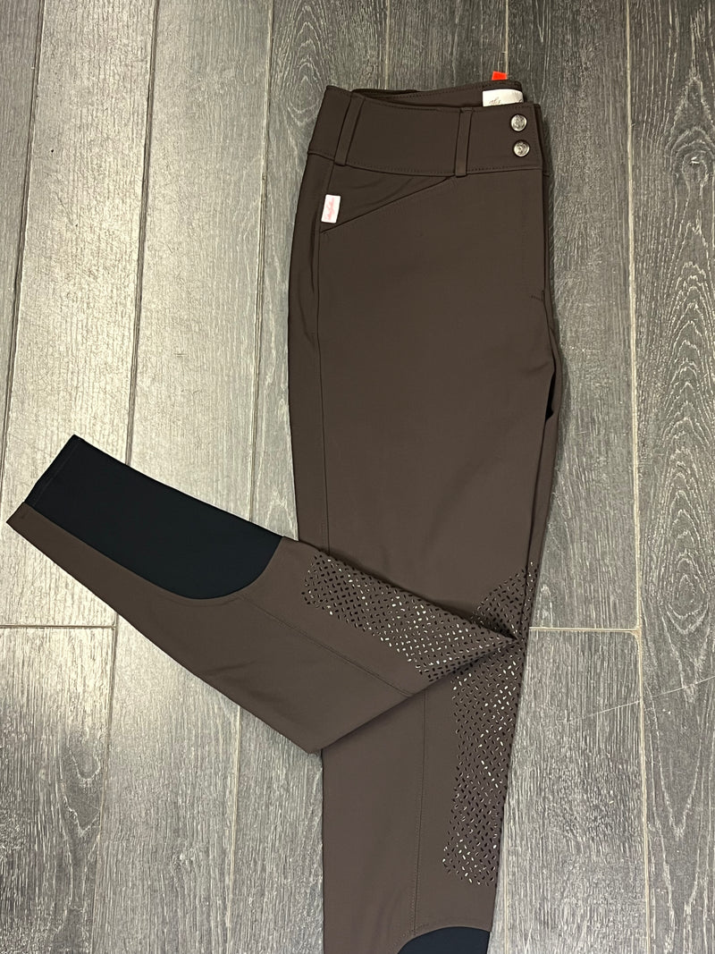 Tailored Sportsman Ladies Tech Light Mid Rise Silicone Knee Breech - ESPRESSO - Vision Saddlery