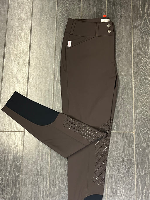 Tailored Sportsman Ladies Tech Light Mid Rise Silicone Knee Breech - ESPRESSO - Vision Saddlery