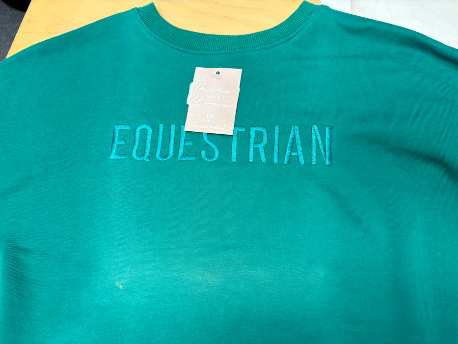 CLEARANCE PepperJack EQ Equestrian Sweaters - Emerald Sun Bleach