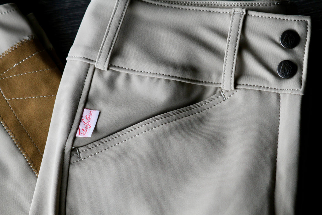 Tailored Sportsman Tech Light Mid Rise Ladies Breeches - Tan - Vision Saddlery