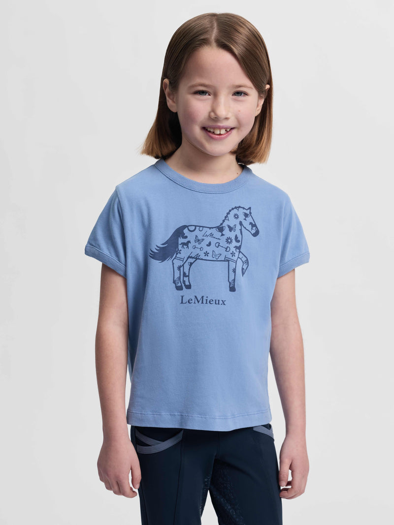 LeMieux Mini Alex T-Shirt - Powder Blue - Vision Saddlery
