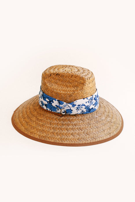 Riata Designs Original Hat - Blue Floral Double Wrap