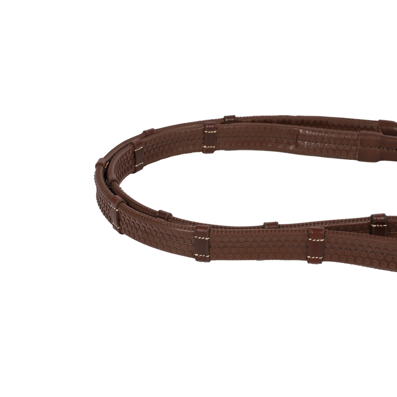 Signature by Antares SPORT Rubber Reins 5/8" with Leather Loops - Vision Saddlery