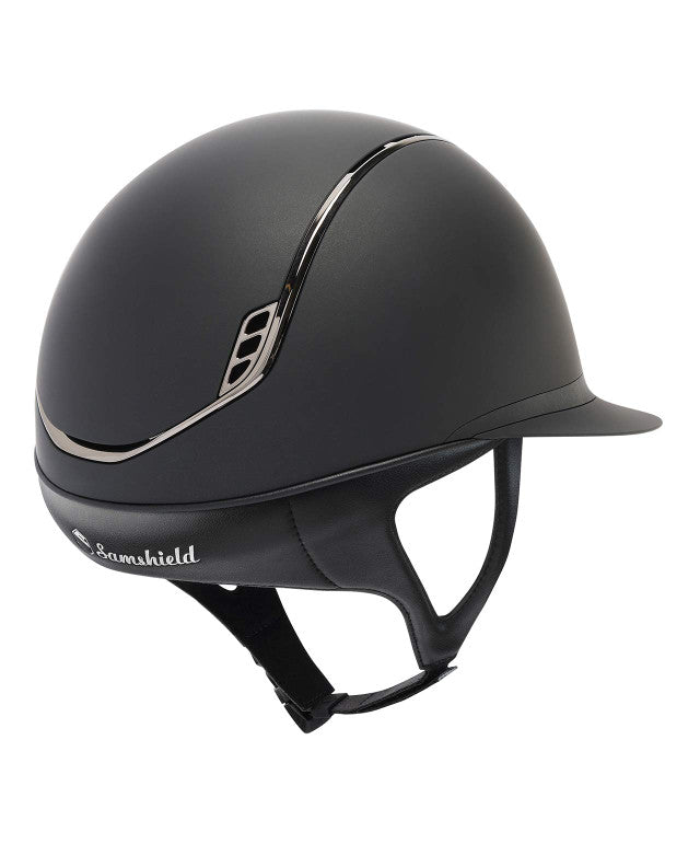 SAMSHIELD 2.0 MISS SHIELD with 5 Swarovski Crystals - BLACK - Vision Saddlery