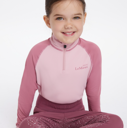 CLEARANCE-LeMieux MINI Long Sleeve Base Layer - BLOSSOM - Vision Saddlery