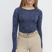 TKEQ Kennedy Seamless Long Sleeve - NAVY CAMO - Vision Saddlery