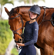 TKEQ Kennedy Seamless Long Sleeve - NAVY CAMO - Vision Saddlery