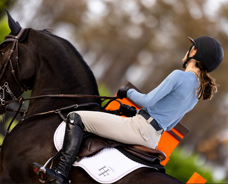 TKEQ Kennedy Seamless 2.0 Long Sleeve - DENIM - Vision Saddlery