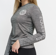 TKEQ Crest Long Sleeve Shirt - PEPPER - Vision Saddlery