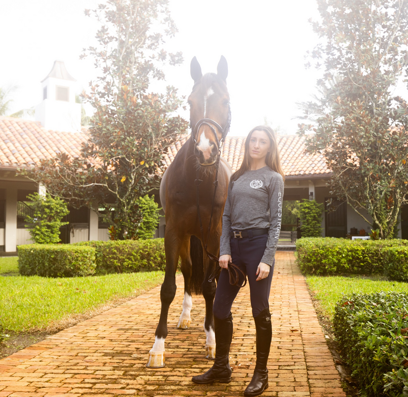 TKEQ Crest Long Sleeve Shirt - PEPPER - Vision Saddlery