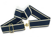 Bedford Jones Belt - Navy/Tan with Gold Surcingle 2.0" - Vision Saddlery