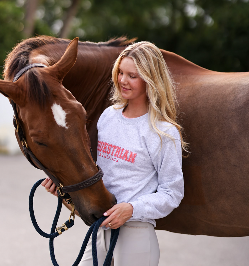 TKEQ Equestrian Athletics Sweatshirt - Ash/Juicy - Vision Saddlery
