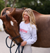 TKEQ Equestrian Athletics Sweatshirt - Ash/Juicy - Vision Saddlery