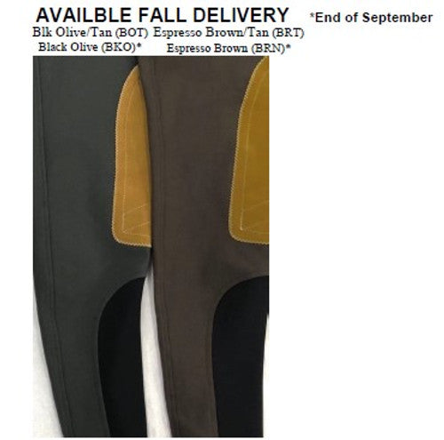 Tailored Sportsman Mid Rise Trophy Hunter Front Zip Boot Sock Breech - Espresso & Tan - Vision Saddlery