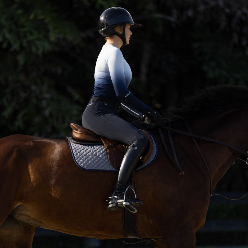 TKEQ Kennedy Seamless 2.0 Long Sleeve - INK OMBRE - Vision Saddlery