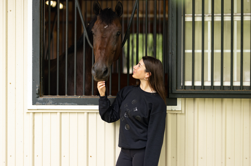 TKEQ MONOGRAM Printed Pullover - 2 Colours - Vision Saddlery