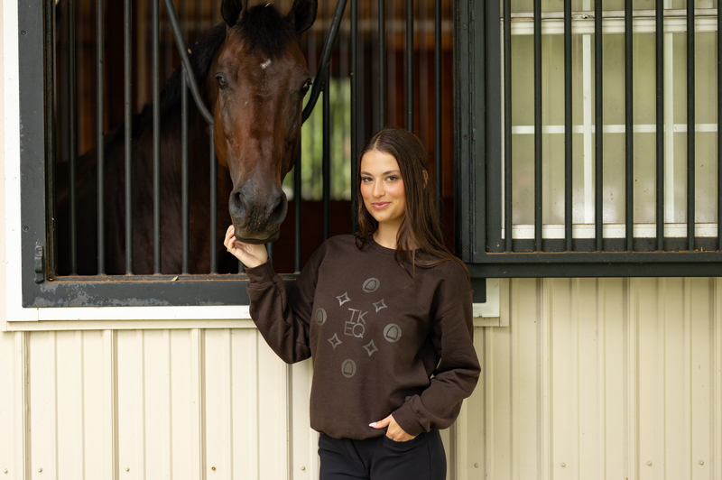 TKEQ MONOGRAM Printed Pullover - 2 Colours - Vision Saddlery